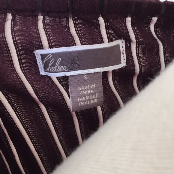 Chelsea28 Burgundy Balloon Sleeves Wrap Shirt - Picture 7 of 8